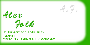 alex folk business card